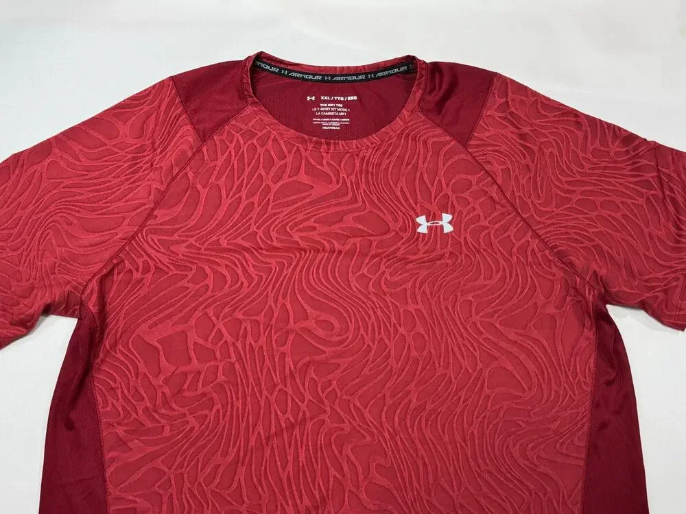 Under Armour Ua Mk 1 Short Sleeve Print Shirt Red size 2xl